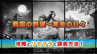 戦国の野望〜黄金の日々の感想と攻略！おすすめ課金パックと判金の集め方