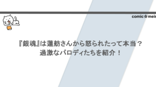 『銀魂』は蓮舫さんから怒られたって本当？過激なパロディたちを紹介！